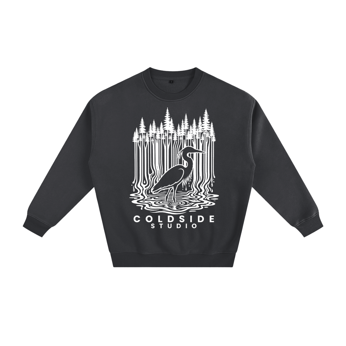 PINE HERON FLEECE CREW NECK